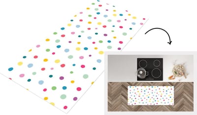 Keukenloper - Loper keuken - Confetti - Stippen - Patroon - 120x50 cm - Keukenloper vinyl