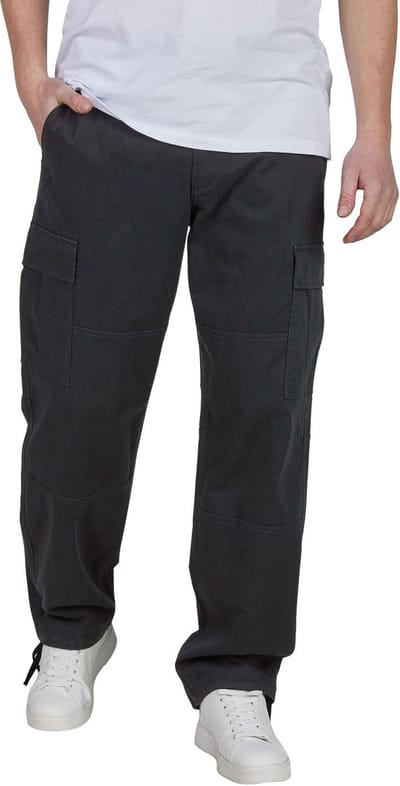 Jack & Jones Heren Cargo Broek Karl Thor comfort/relaxed Zwart Volwassenen Cargobroek / Cargo met Tunnelkoord