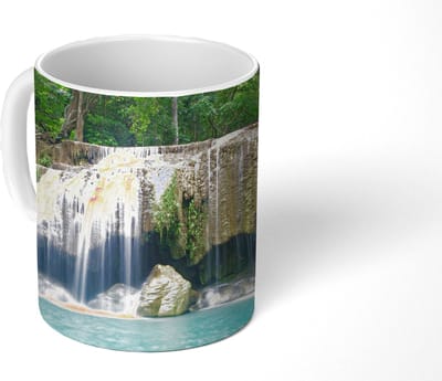 Mok - Koffiemok - Water - Waterval - Bomen - Mokken - 350 ML - Beker - Koffiemokken - Theemok