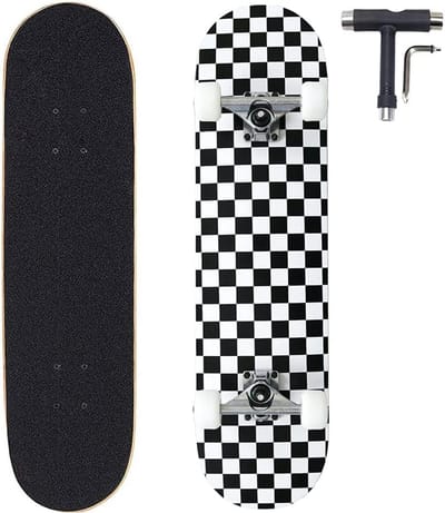 Compleet Skateboard 80x20 cm voor Beginners en Gevorderden | 7 Lagen Varonen Hout