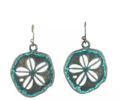 Jomide Oorhangers Boho Bloem Turquoise - Zilver