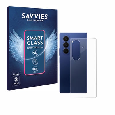 3 Stuks Savvies Screenprotector - geschikt voor Samsung Galaxy Z Fold 7 (Achterkant) - beschermfolie glas transparant