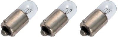 Signaallamp Ba9s 60V 2.4W - 40 mAh - 3 stuks - T9 Gloeilamp Ø9mm - 23mm - 2500K - Dimbaar
