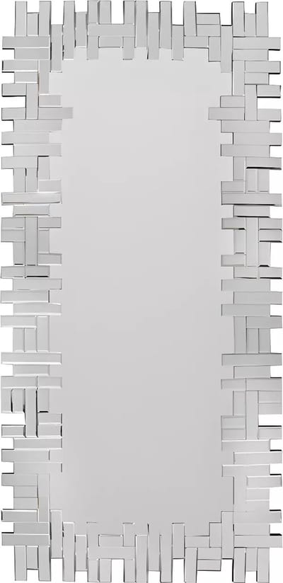 Vente-unique Spiegel LOLA 120 x 2 x 57 cm - Roestvrij staal en mdf - Zilverkleurig