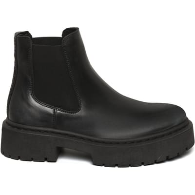 Steve Madden Glennis Booties Black Leather Maat: 37 | Laarzen Outlet | Dames | Zwart