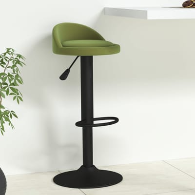 vidaXL - Barkruk - fluweel - lichtgroen