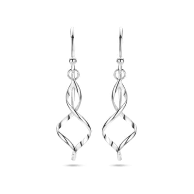 Glams oorhangers franse haak 34 mm - Zilver