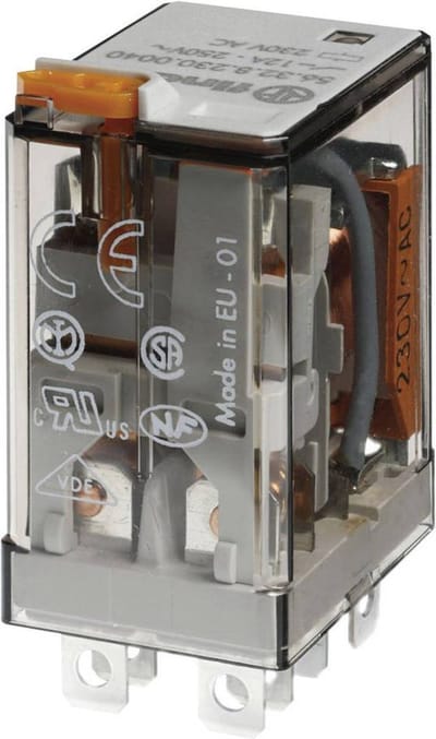 Finder 56.32.8.012.0040 Steekrelais 12 V/AC 12 A 2x wisselcontact 1 stuk(s)