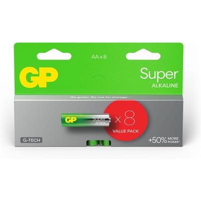 GP Super Alkaline AA Mignon Batterijen (8-pack)