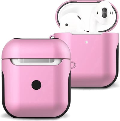 Case Geschikt voor Airpods Pro Hoesje Hoes Hard Cover - Hoesje Geschikt voor Apple Airpods Pro Case - Lichtroze