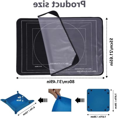 Puzzelplank - Puzzelmat - Puzzels Maken - Met 8 Sorteerders - 80 x 55 cm - Zwart Grijs