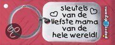 RVS Sleutelhanger - Sleutels van de liefste mama van de hele wereld! (moeder, moederdag)
