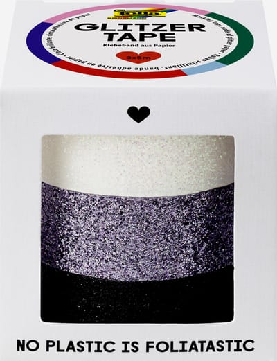 folia deco plakband 'Glitter Tape', roze/goud/lichtblauw