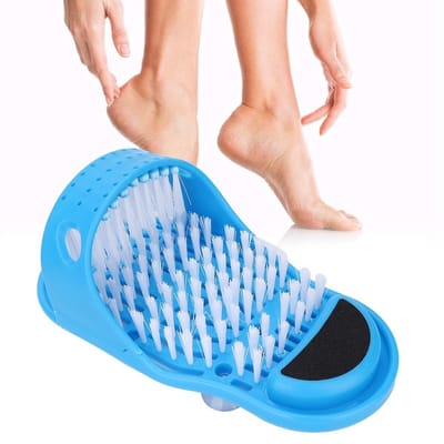 Dailygoods- Voetwasborstel Siliconen - Massage Slippers - Voetreiniging - Exfoliërende Scrubborstel - Voor Mannen/Vrouwen - Antislip Design - Massageslippers