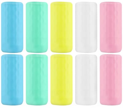 Dailygoods- Reishoezen 10 Stuks - Lekvrije Siliconen Hoezen - Herbruikbare Reiscontainers - Cosmetische Hoezen - Afmetingen 7,5 x 4,5 cm - Geschikt voor Toiletartikelen - Toilettas