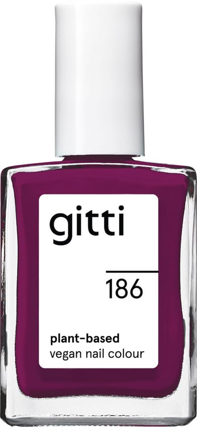 Gitti No. 186 - Plum Party - nagellak - minimaal 82% natuurlijk - 23 vrij - manicure - blijft 7 dagen zitten