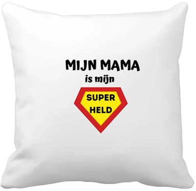 Akyol - mijn mama is mijn superheld Kussen hoes - Moeder - super mama - moeder cadeautjes - moederdag - verjaardag - geschenk - kado - 40 bij 40 cm