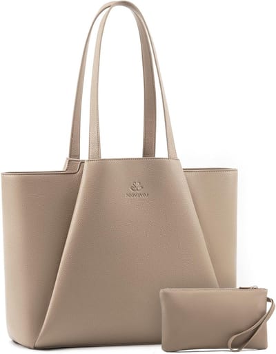 Dames Schoudertas voor 17.3 Inch Laptop - Waterdichte Leren Shopper, Totebag & Aktetas voor Kantoor, College of Dagelijks Gebruik