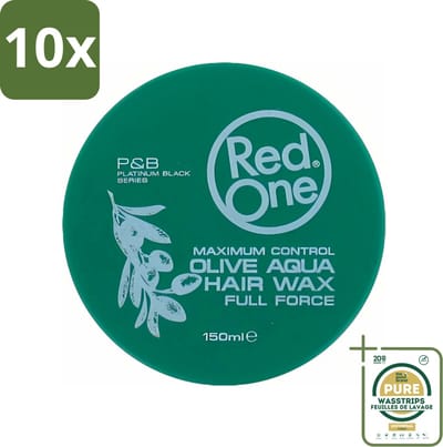 10 x Red One - Haarwax - Cobra Aqua - Maximale Controle - Voor Krachtige Hold & Glans - 150 ml - Grootverpakking - Haarwax - Styling Wax - Haartype - Haarkleur - Haartypen