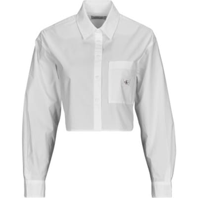 Overhemd Calvin Klein Jeans WOVEN LABEL CROPPED SHIRT