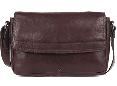 Echt Leren Crossbody Slingtas voor Dames – Trendy Casual Tas met Verstelbare Schouderriem