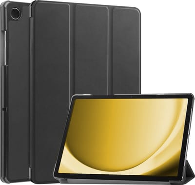 Hoes - Geschikt voor Samsung Galaxy Tab A9 - Dun & Stevig - Trifold Bookcase - Hard Cover - Hardcover Book Case - Tablet Hoesje - Zwart