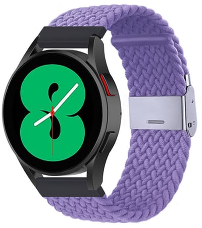 By Qubix - Braided nylon bandje - Paars - Geschikt voor Xiaomi Redmi Watch 5 Active / Redmi Watch 5 Lite