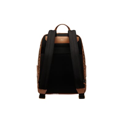 Bally Logo Driehoek Vlag Print Grote Capaciteit Rits Rugzak Heren Rugzak Bruin 6304856 Basic Set (Bag+Dust Bag)
