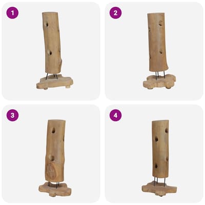 vidaXL - Wijnrek - voor - 8 - flessen - 40x30x80 - cm - massief - teakhout