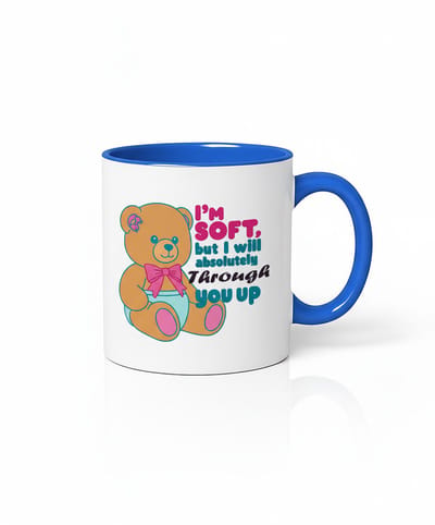 I'm Soft - Koffiemok met Teddybeer Design - Persoonlijke Mok Cadeau