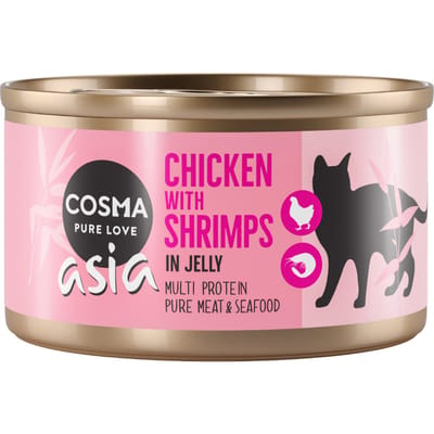 24 x 85 g Cosma Thai in Gelei Voordeelpakket Kip & Garnalen