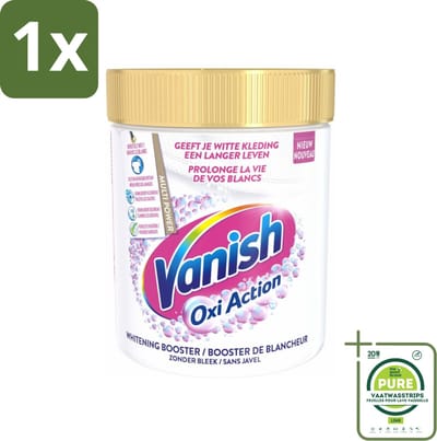 1 x Vanish Oxi Action - Vlekkenverwijderaar Poeder - Zonder Bleek - Witte Was - 550 Gram - Vlekkenverwijderaar - Witwas - Vlekken Verwijderen - Wasverzachter - Waspoeder