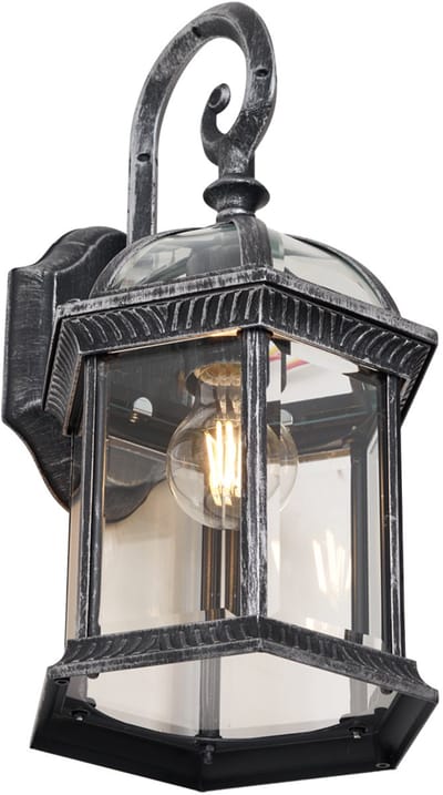 QAZQA glasgow - Klassieke Wandlamp voor buiten - 1 lichts - L 21.2 cm - Zilver - Buitenverlichting