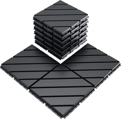 In elkaar grijpende vloertegels voor buiten 30x30 cm - Waterdicht Terras, Zwembad & Garage Vlondertegels