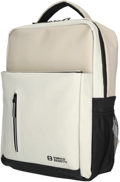 Enrico Benetti Bergen Waterafstotende Laptoprugzak / Underseater KLM geschikt - 14 inch - Zwart Beige