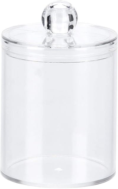 Cosmetische Opberger - Wattenstaafjeshouder - Make-up Organiseren - Stofvrij Deksel - 10 x 8 x 8 cm - Transparant