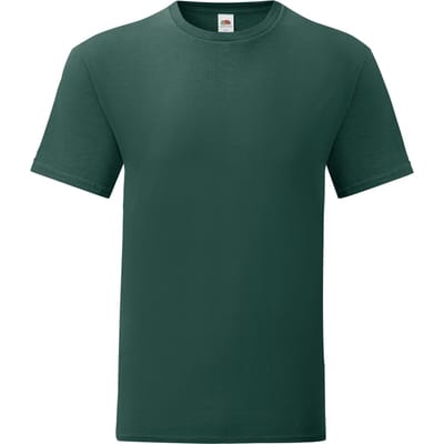 Fruit of the Loom Iconisch T-shirt voor heren (set van 5) (Bosgroen)