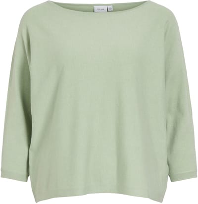 VILA - VIMALU BOATNECK 3/4 SLEEVE KNIT TOP-NOOS - Dames - Lange mouwen shirts