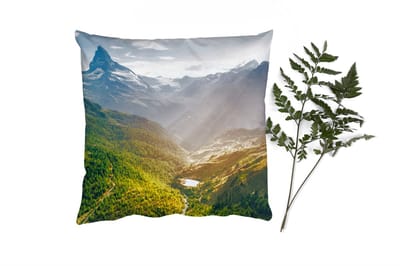 Sierkussens - Kussentjes Woonkamer - 40x40 cm - Bergen - Planten - Landschap