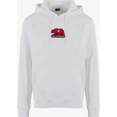 Mister Tee - California Bear Patch Hoodie/trui - XS - Wit