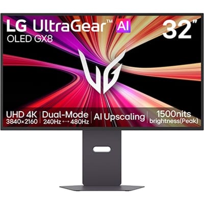 Gaming PC Monitor - LG ELECTRONICS - 32 - 240Hz - UHD - OLED Paneel - 0,03ms - In hoogte verstelbaar - 32GX870A-B