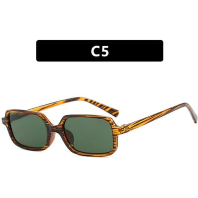 Dernières Lunettes de Soleil Rectangulaires Rétro Lunettes de Soleil Designer Rétro Petit Cadre Lunettes de Soleil Dames Classiques Carrées Noires Oculos De Sol