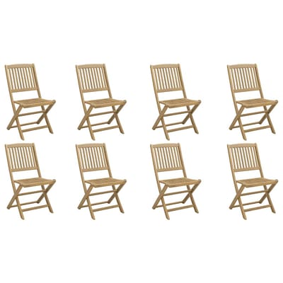vidaXL - Opklapbare - stoelen, - 8 - stuks, - 48,5 - x - 57 - x - 90 - cm, - massief - acaciahout.