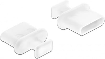 Afsluit cover / Poortbeschermer voor USB-C (v) poorten / met greep (10 stuks) / wit
