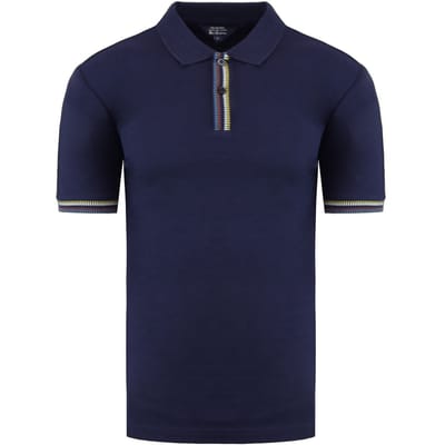 Ben Sherman Klep Rente Heren Navy Poloshirt