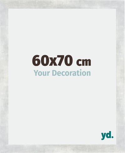 Your Decoration - Fotolijst 60x70 cm - MDF - Zilver Glanzend Vintage - Mura