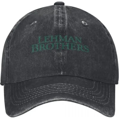 Retro Lehman Brothers Risicobeheer Afdeling 2008 Trucker Cap Unisex Verweerd Gewassen Hoofddeksel Outdoor Hardlopen Golf Cap Hoed Adjustable gray