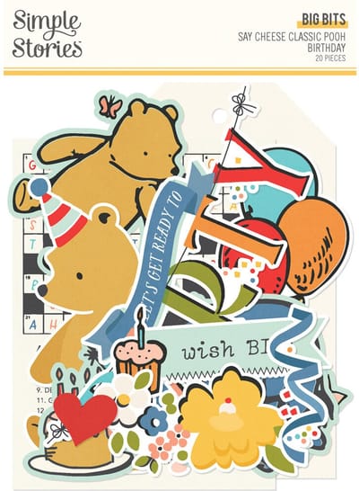 Simple Stories - Say Cheese Classic Pooh Birthday Big Bits & Pieces (24809)
