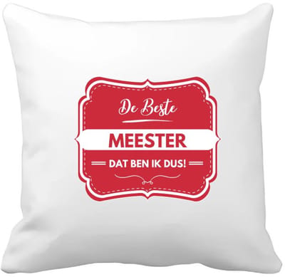 Akyol - de beste meester, dat ben ik dus Kussen hoes - Meester - iemand die een meester is - beste ooit - werk - collega - school - verjaardagscadeau - kado - gift - geschenk - afscheidscadeau - welkomscadeau - verrassing - 40 bij 40 cm
