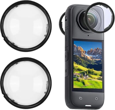 Lensbescherming Set - Camera Beschermhoes - Actiecamera Gebruik - Dubbele Optische Coating - 3.5 x 3.5 x 1.27 cm - Transparant
